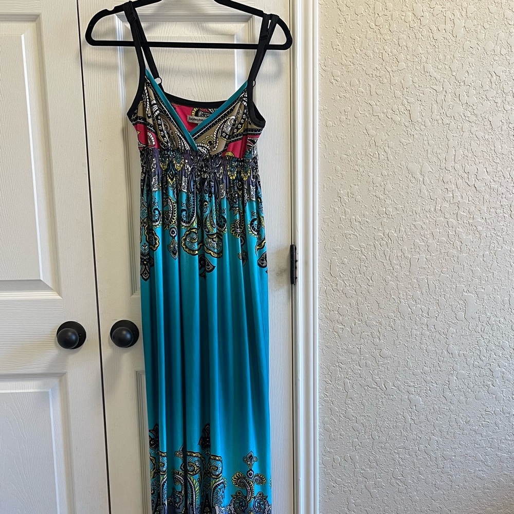 Bailey Blue maxi dress w/adjustable straps